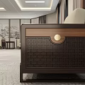 Premium New Chinese Style Reception Hall Comfortable Leisure Sofa Combination for Formal Business Guests