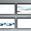 Projection Monitoring System with Four Projection Screens and Various Visual Displays