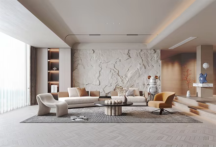 modern living room 3d model