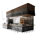 Modern Bar Counter 3d model