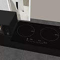 Microwave oven double cooker 3d model