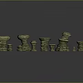 Artisan Wood and Stone Decorative Stacked Pillars in Various Shapes And Sizes
