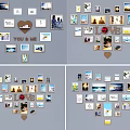 Decorative Photo Frames Wall Collage Arrangement With LOVE Design And Family Photos