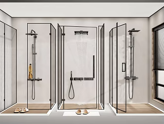 Modern shower room shower room shower head 3d model