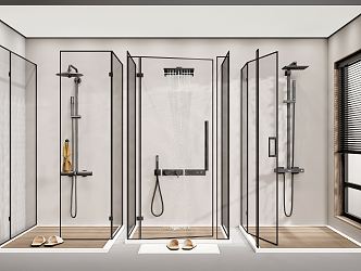 Modern shower room shower room shower head 3d model