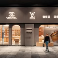 Elegant Luxury Jewelry Store with Chanel LV Window Display and Luxury Goods Recycling Consignment