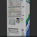 Commercial Vending Machine With Transparent Display Window And White Green Blue Design