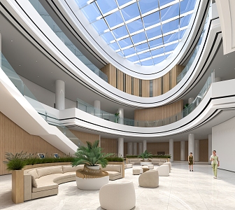 Modern Mall Atrium 3d model