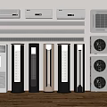 Different Models of Air Conditioners and Fans with Modern Designs and Features