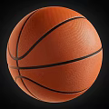 Basketball Sports Equipment with Orange Surface and Black Lines Textured Grip for Training Game Use