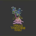 Decorative Living Accessory Palm Tree 3D Model With YASAN YAGHTING HALL And Gray Background