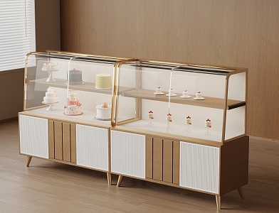 Display Rack Container Shelf Display Cabinet Bread Island Cabinet Dining Plate Cabinet 3d model