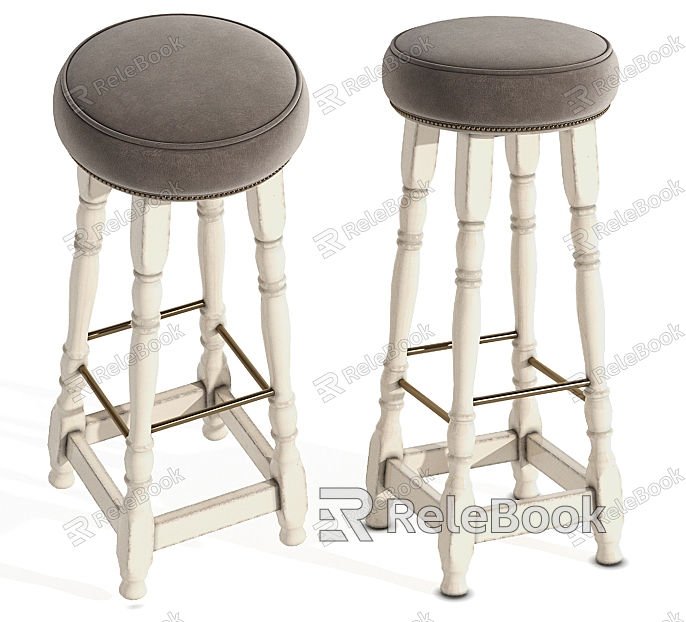 American Bar Stool Bar Chair Bar Chair High Chair Four-legged Chair model