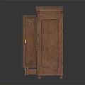 Wooden Entryway And Side Cabinet With Drawers And Storage Space 3d model