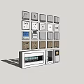 Switch socket panel combination 3d model