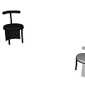Modern Luxury Dining Chair With Black Leather Seat And Gold Metal Round Base