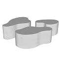 Modern Stainless Steel Coffee Table With Curved Sleek Design And Contemporary Style