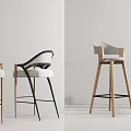 Nordic Bar Chair Combination 3d model
