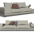Modern double sofa 3d model