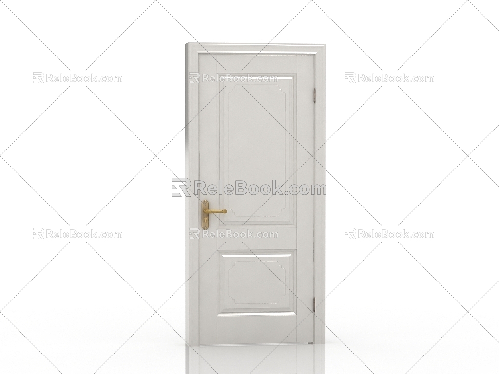 New Chinese Wooden Door 3d model