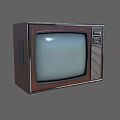 Vintage Retro Style Television with Wooden Case and Classic CRT Screen Design