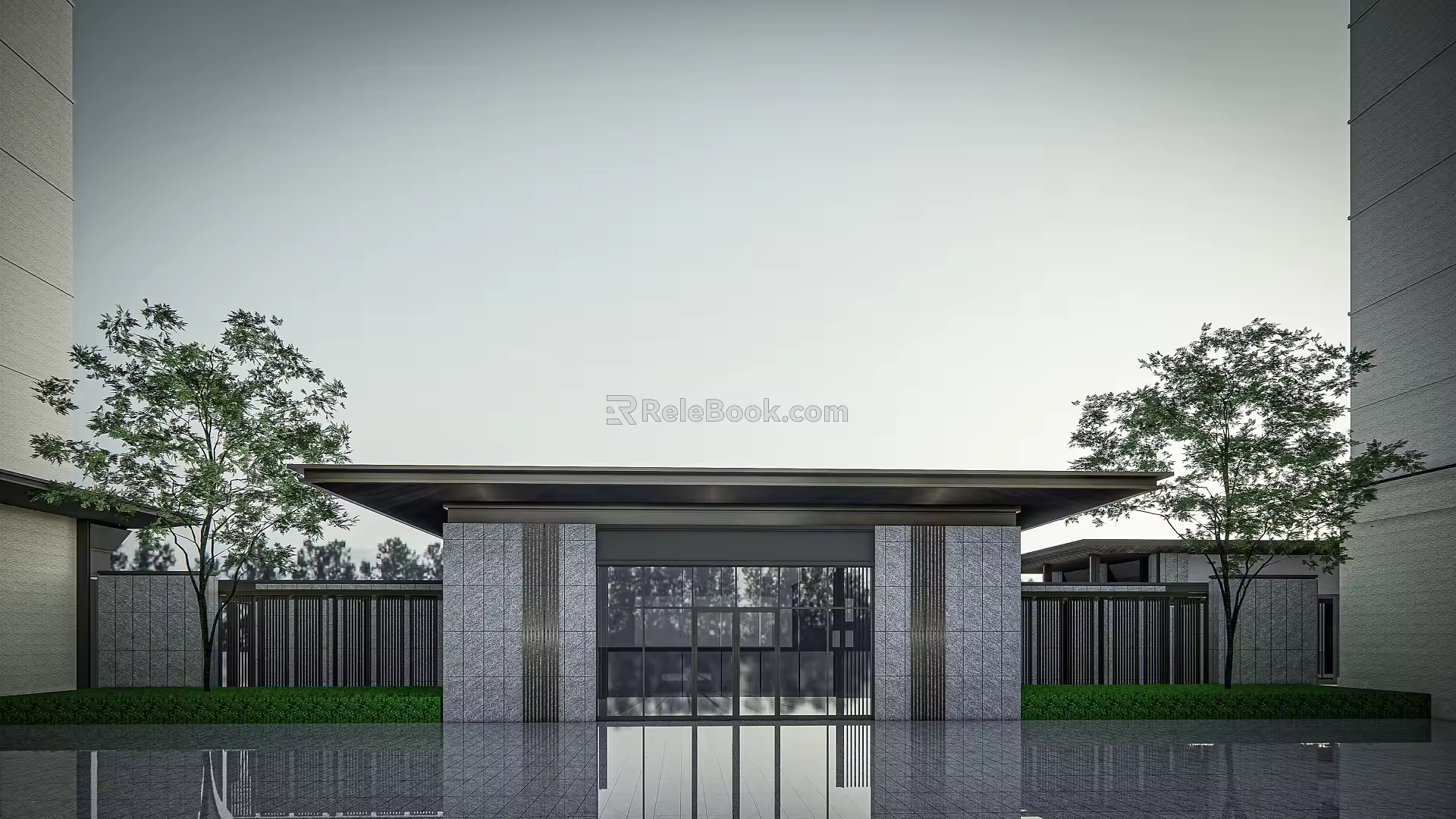 new chinese style gate 3d model