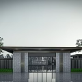 new chinese style gate 3d model