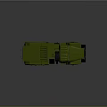 Green Military Tank With Rocket Launching Equipment