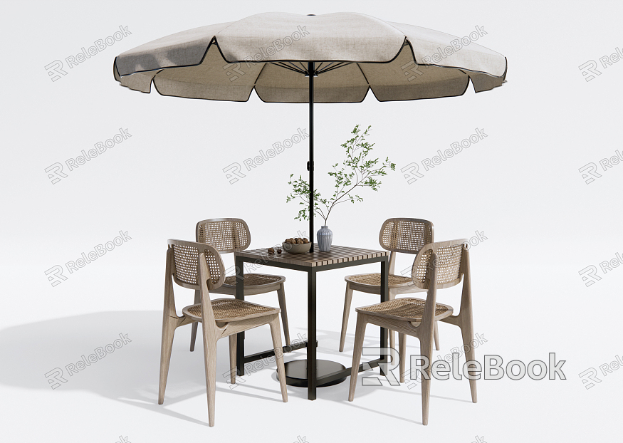 Quiet outdoor tables and chairs model