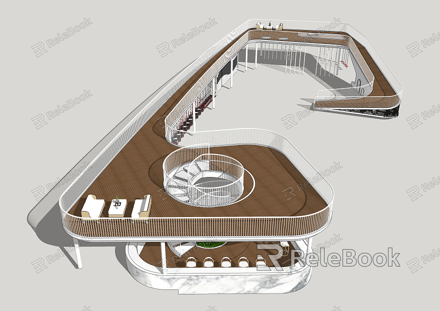 Modern Viewing Deck Outdoor Viewing Platform model