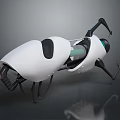 Futuristic White Electric Concept Car With Sleek Design Black Accents And Innovative Structure