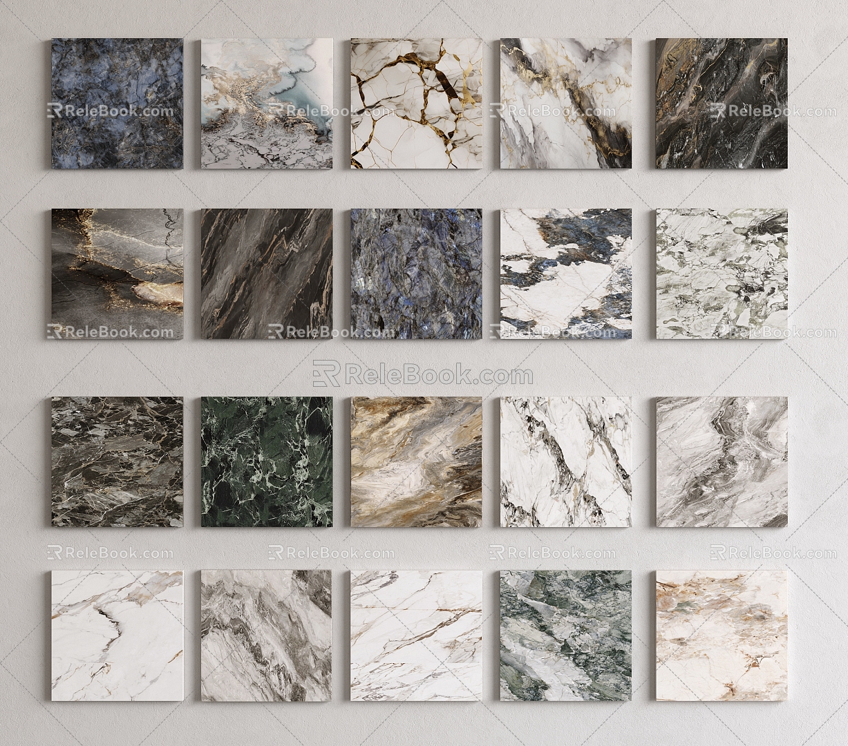 Marble Texture Wall Panel Stone Wall Decorative Panel Background Wall Rock Panel Matte Tile 3d model