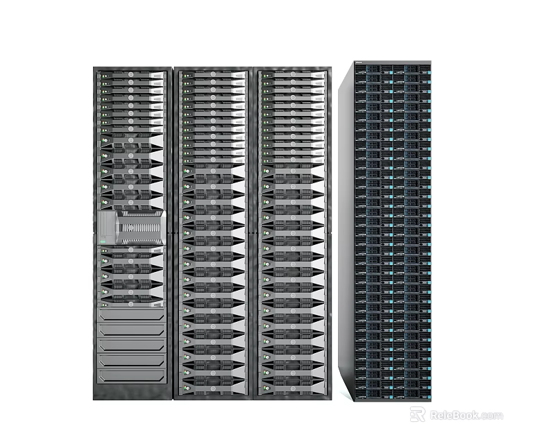 High Performance Enterprise Server Racks For Data Center Storage And Network Infrastructure 3d model 