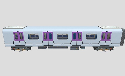 Modern Train Cartoon Train 3d model