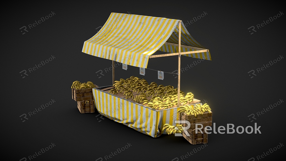 Banana Booth Banana Booth Cartoon Booth Banana Selling Banana Cartoon Fruit model