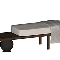 Silent Wind Bed Tail Stool Bench Shoe Changing Stool Sofa Stool 3d model
