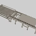 Industrial Roller Conveyor Equipment With Metal Frame And Material Handling Platform