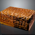 Orange Carved Pattern Storage Box For Clothing Accessories And Garment Organization 3d model