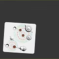 White Table With Tea Pot And Cups For Daily Household Use Items