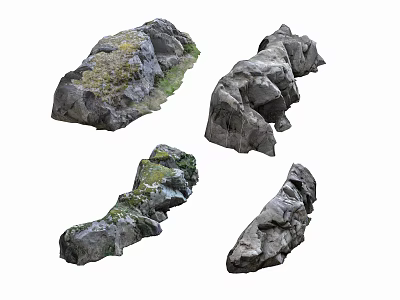 Modern Stone Landscape Stone Block Rock Stone Gravel 3d model