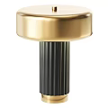 Modern Floor Lamp With Gold Top And Black Column Base Design