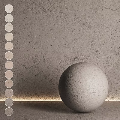 Concrete Sphere Component With Color Swatches And Textured Background Wall Lighting 3d model