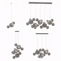 Metal multi-head chandelier 3d model