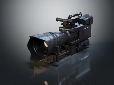 Professional Digital Video Camera Electronic Appliance With High Definition Lens And Ergonomic Design 3d model