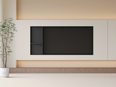 TV background wall TV wall 3d model