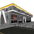 Stylish Modern Bar Interior With Neon Coffee Signs Seating Area And Ambient Lighting