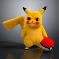 Pikachu Game Movie Character With Yellow Fur Red Cheeks And Poké Ball