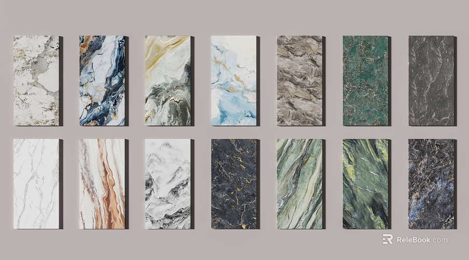 Different Styles Of Textured Wall Panels For Interior Design Projects 3d model 