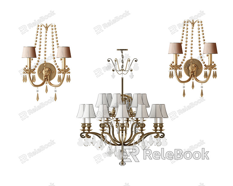 European style lamp combination wall lamp chandelier model