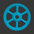 Blue Essential Precision Mechanical Gear Component for Hardware Tools Industrial Applications 3d model